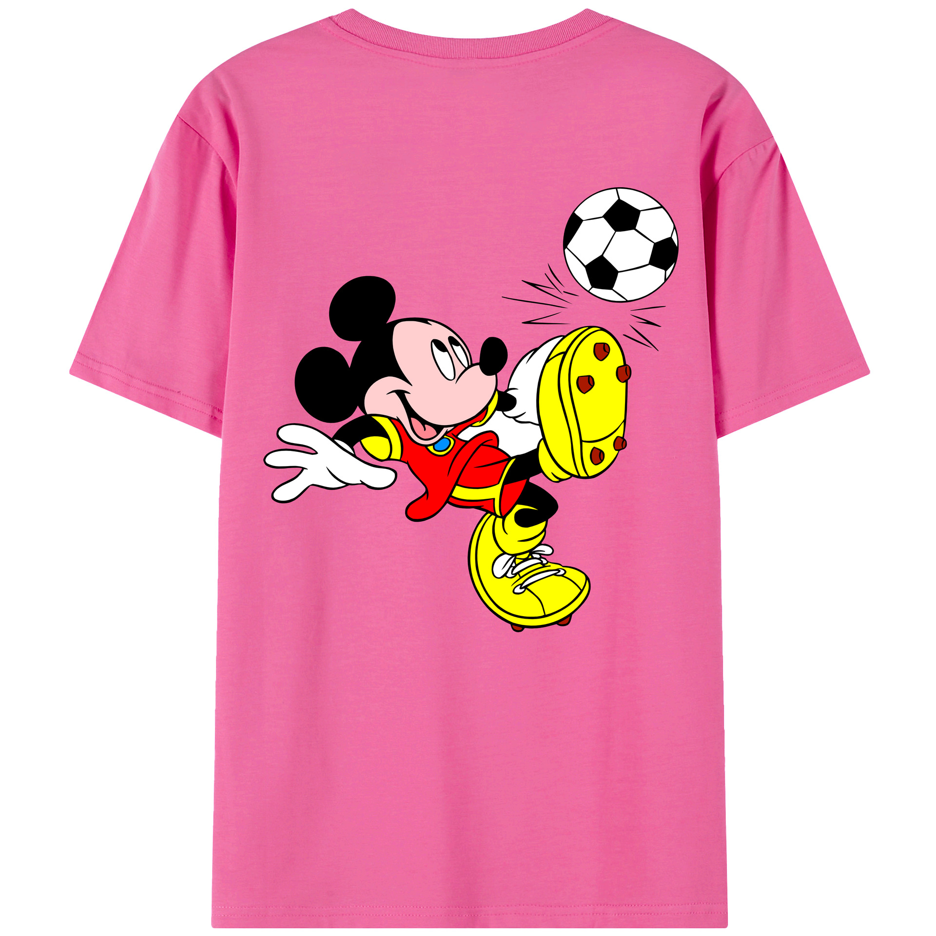 （画像用） ミッキーマウス Mickey Mouse レディース半袖Tシャツ(バックプリント)